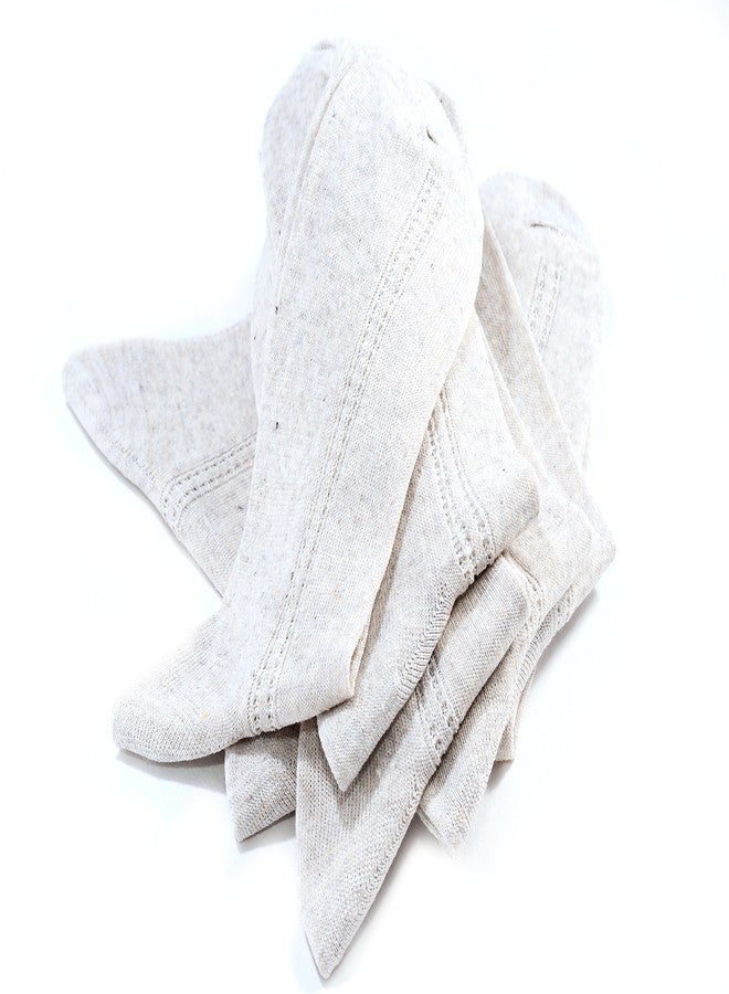 FlaxSox Women's Thin Breathable Organic Linen Socks (10, Large)